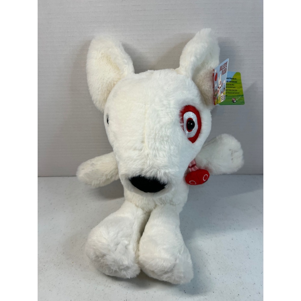 Target Bullseye Plush Dog Goodness to Give White Bull Terrier Backpack Mascot